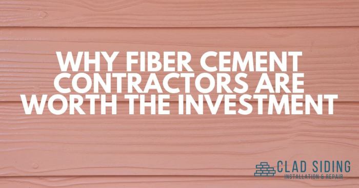 Fiber cement siding contractors